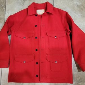 Vintage 1960's Genuine Filson Red Mackinaw, Red color, XL